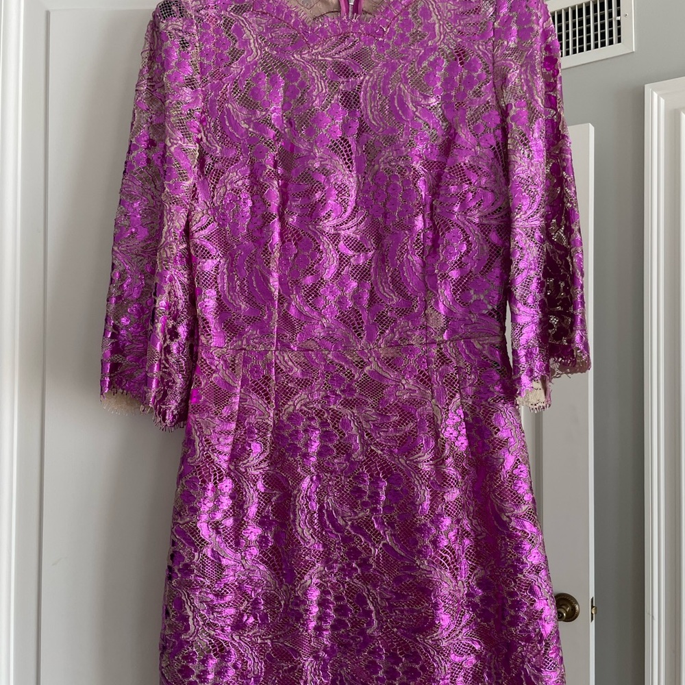 DOLCE & GABBANA FLORAL LACE MINI DRESS SIZE 40 NWT